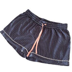 Tori Burch Navy‎ Heart Sleep Shorts Pajama Bottoms Size XS Navy Pink
